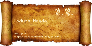 Moduna Magda névjegykártya